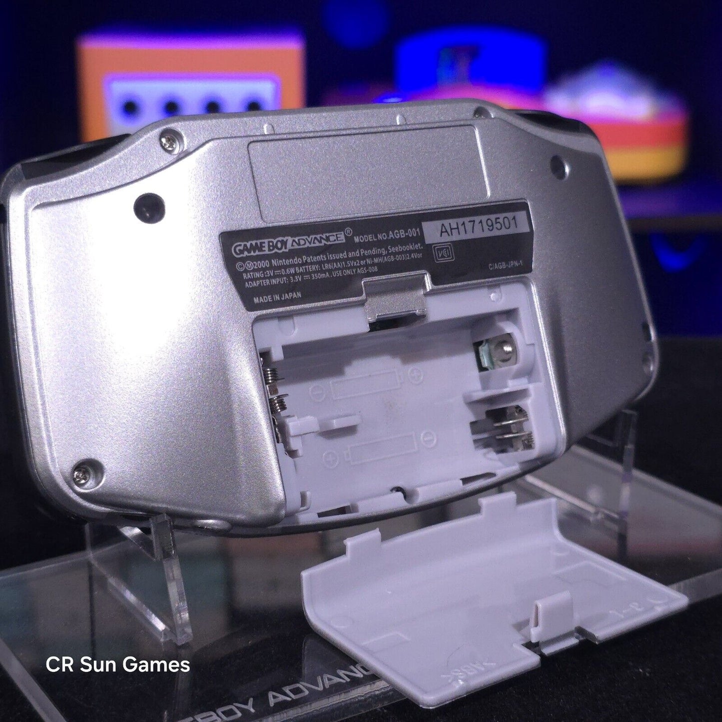 Silver Game Boy Advance GBA Console with iPS V5 Backlight Backlit LCD MOD
