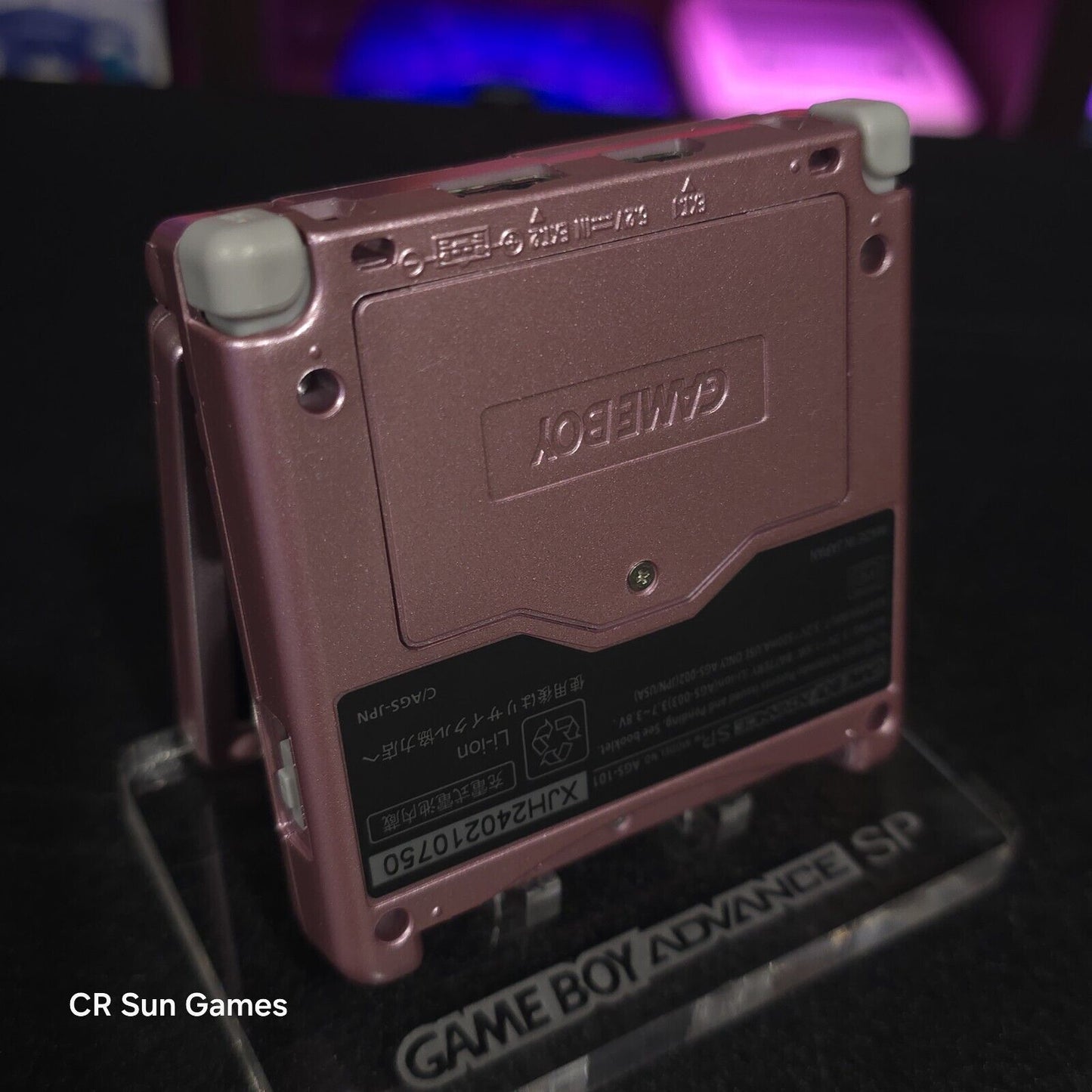 Pink Nintendo Game Boy Advance GBA SP IPS MOD Adjustable Brightness