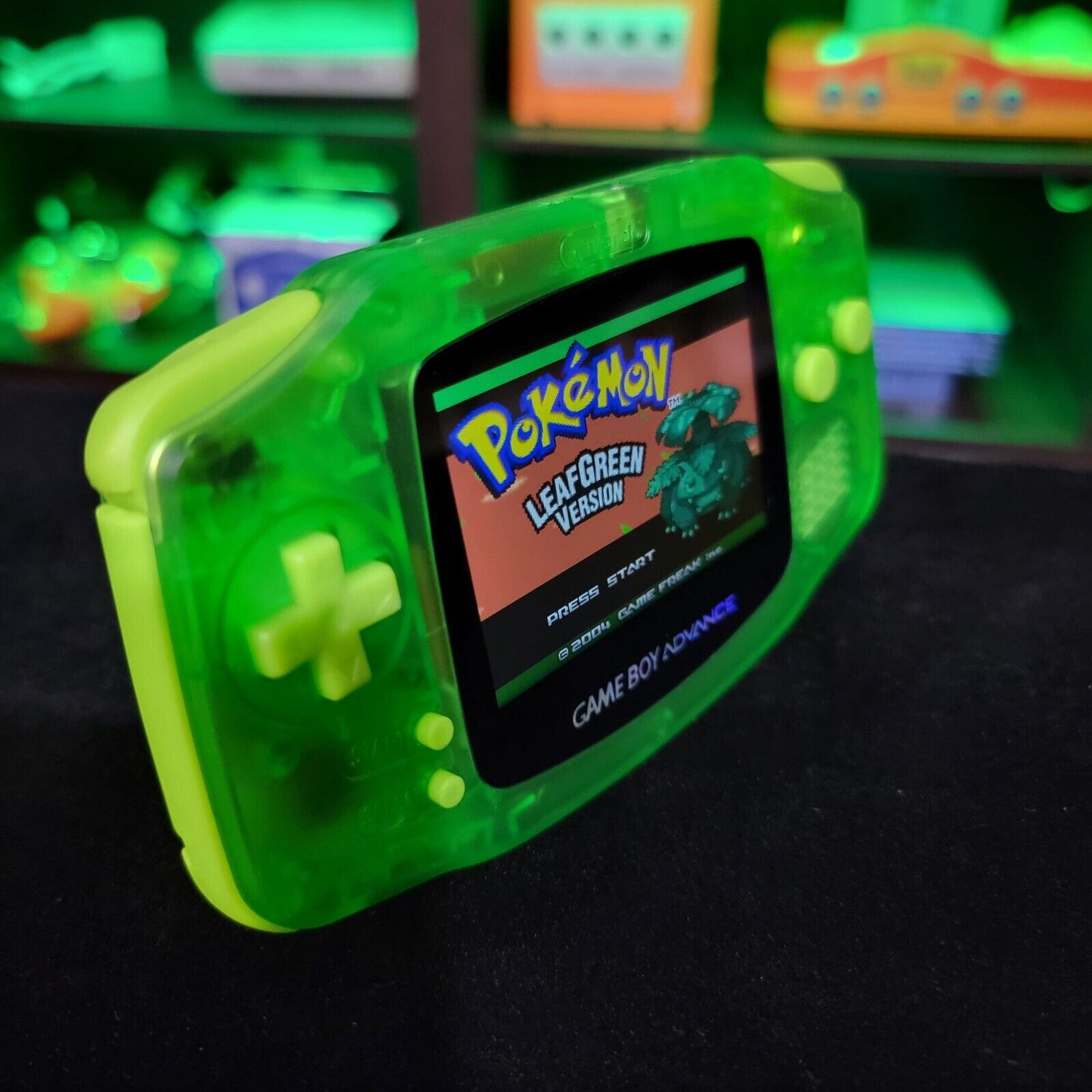 Lime Green Game Boy Advance GBA Console with iPS V5 Backlit LCD MOD Console