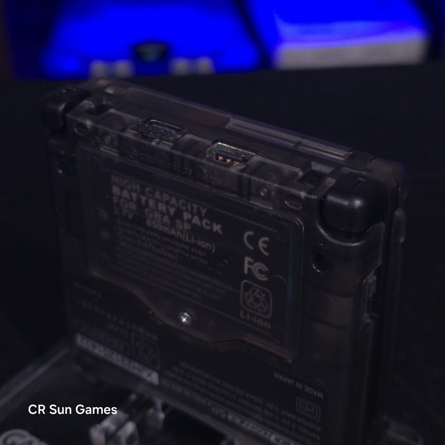 Smoke Grey And Black Nintendo Game Boy Advance GBA SP IPS Screen And USB-C Mod