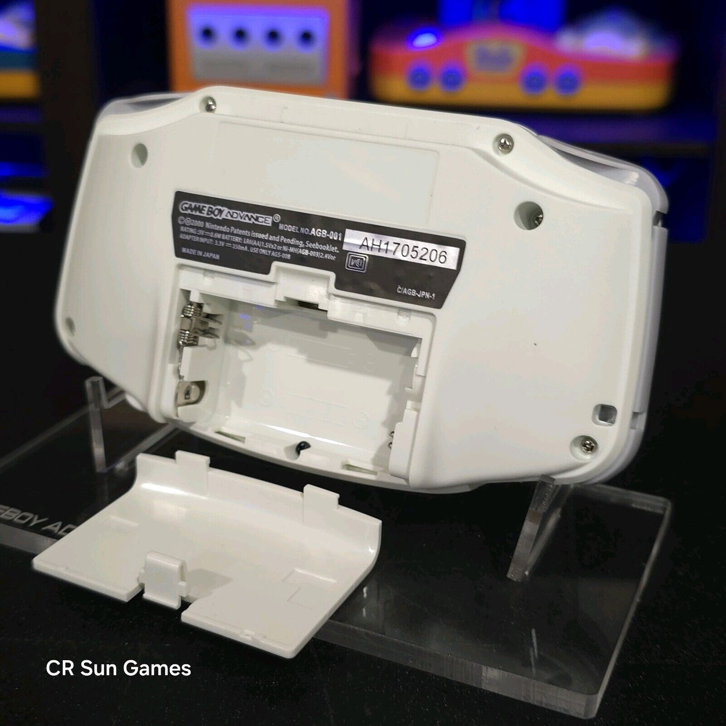 White Game Boy Advance GBA Console with iPS V5 Backlight Backlit LCD MOD Console