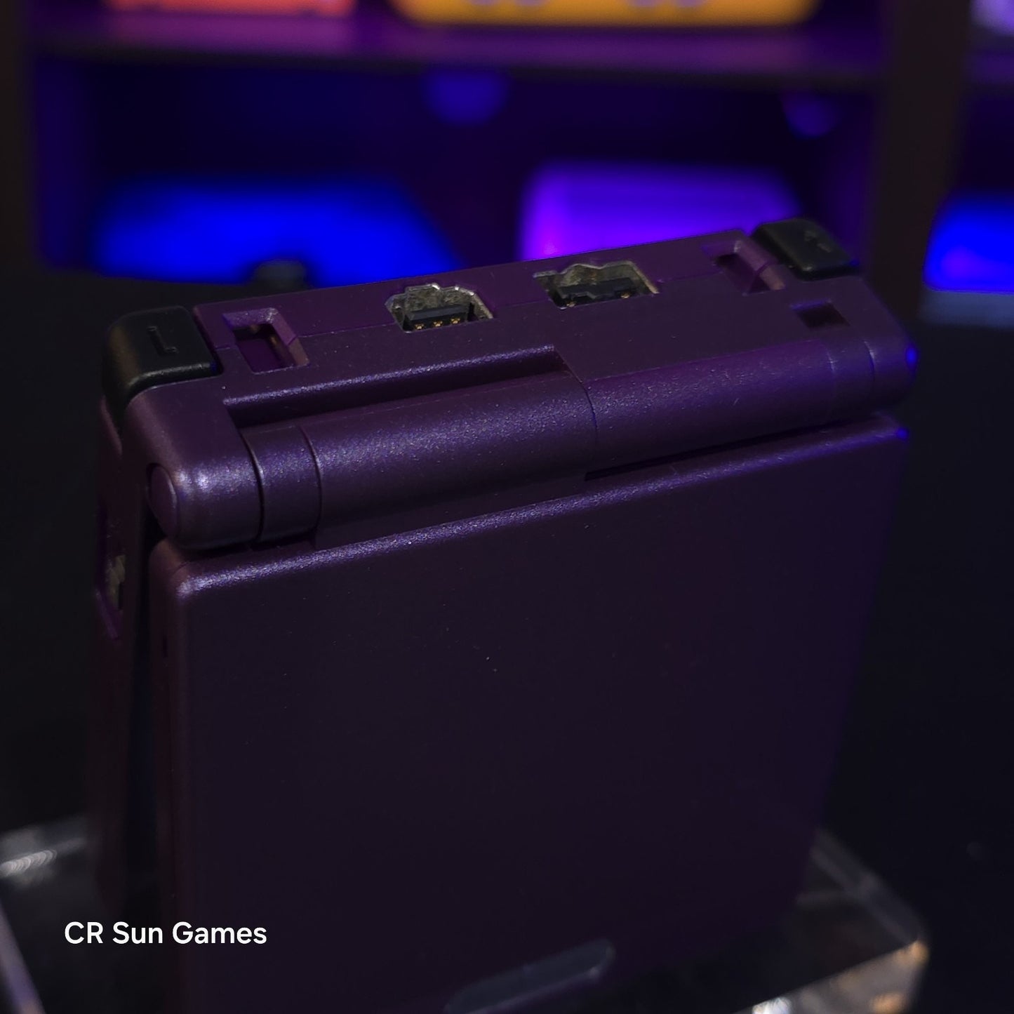 Purple Nintendo Game Boy Advance GBA SP IPS MOD Adjustable Brightness