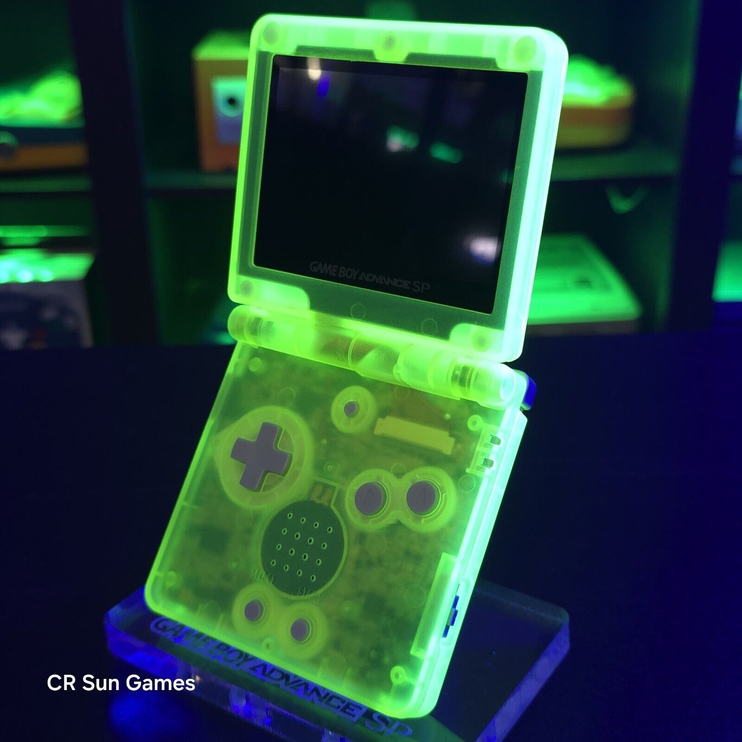 Glow In The Dark Nintendo Game Boy Advance GBA SP IPS MOD Adjustable Brightness