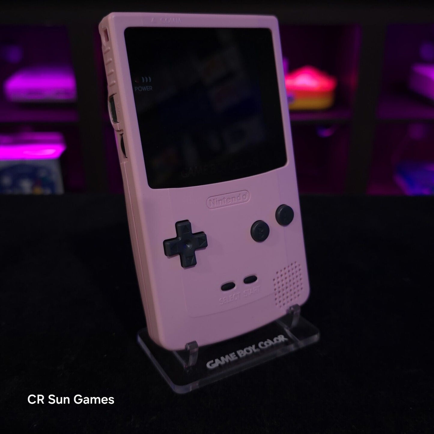 Pink Gameboy Color Console OLED Touch Screen GBC Game Boy