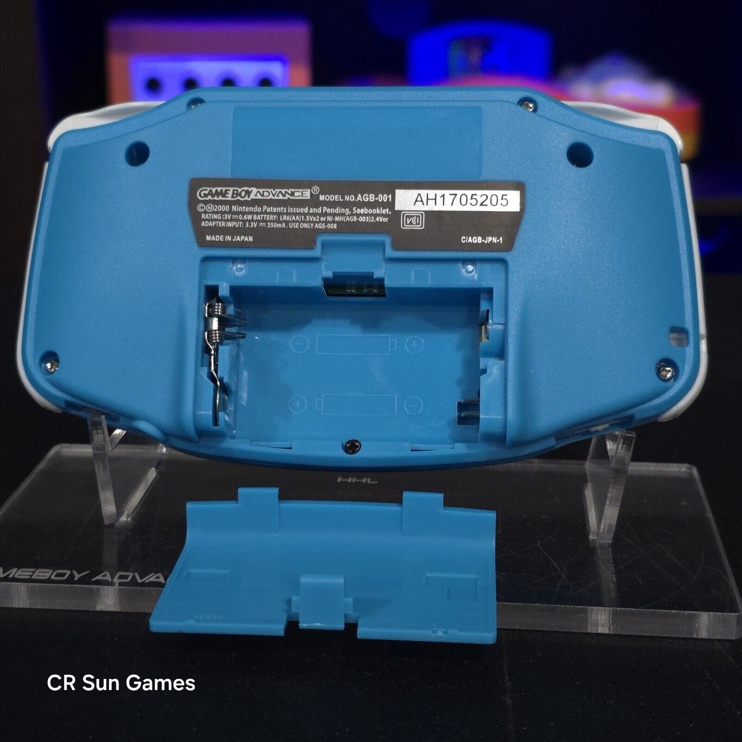 Blue And White GameBoy Advance GBA Console Ips V5 Backlight Backlit LCD MOD
