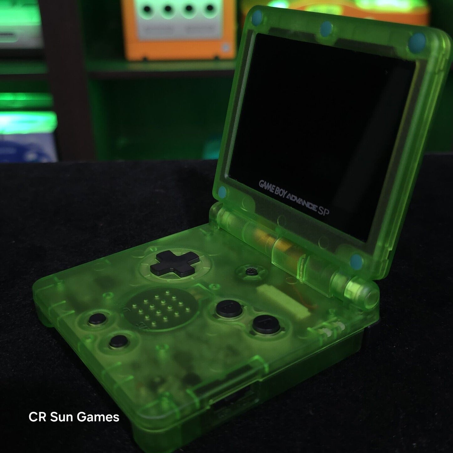 Clear Green Nintendo Game Boy Advance GBA SP IPS MOD Adjustable Brightness