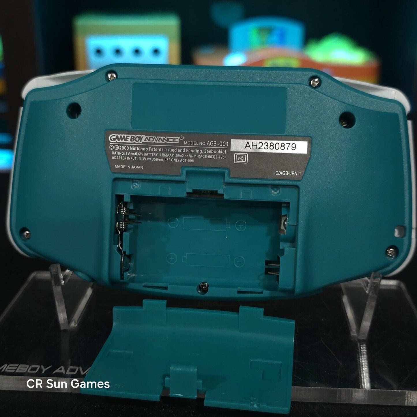 Teal And White GameBoy Advance GBA Console Ips V5 Backlight Backlit LCD MOD