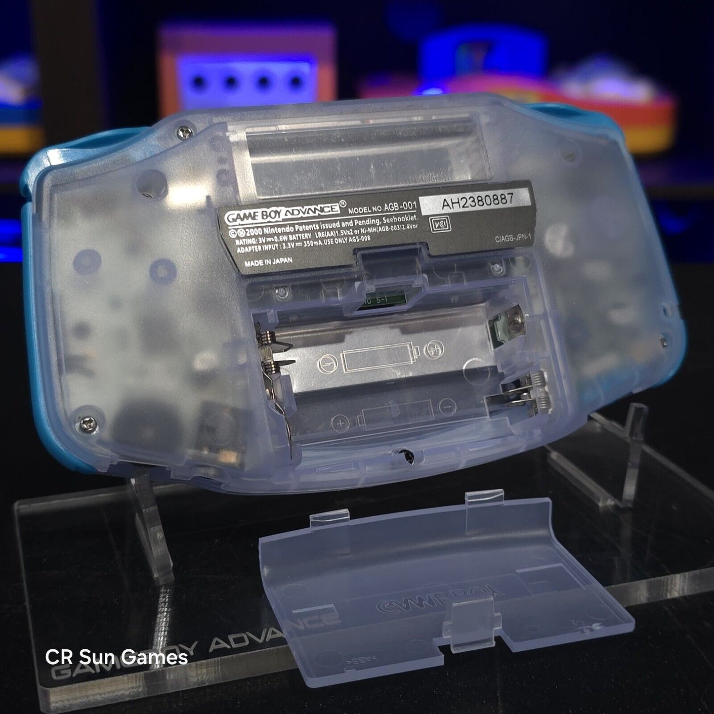 Glacial Squirtle GameBoy Advance GBA Console Ips V5 Backlight Backlit LCD MOD