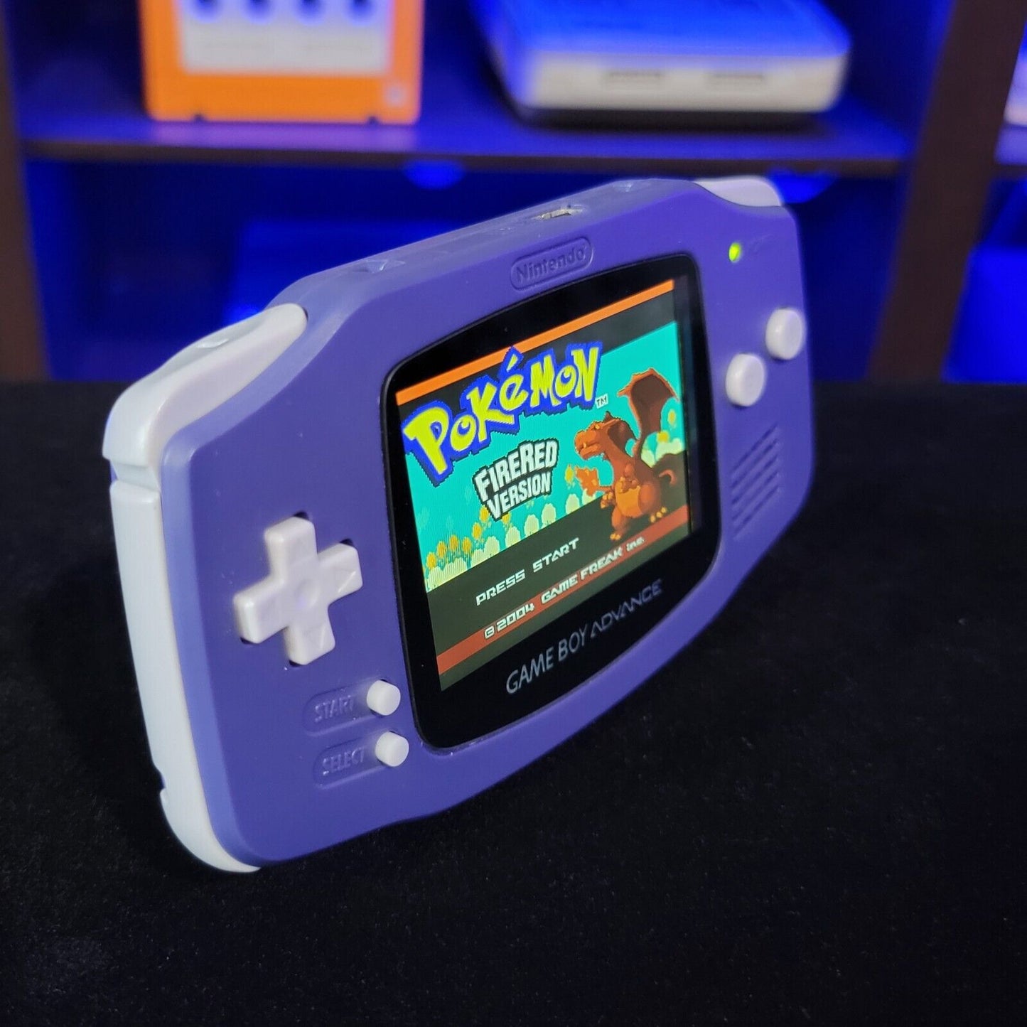 Indigo Game Boy Advance GBA Console with iPS V2 Backlit LCD MOD Console