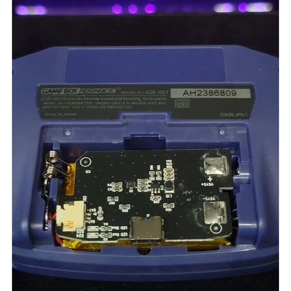 Indigo Game Boy Advance GBA iPS Backlit LCD USB-C 1800 mAh Rechargeable Battery