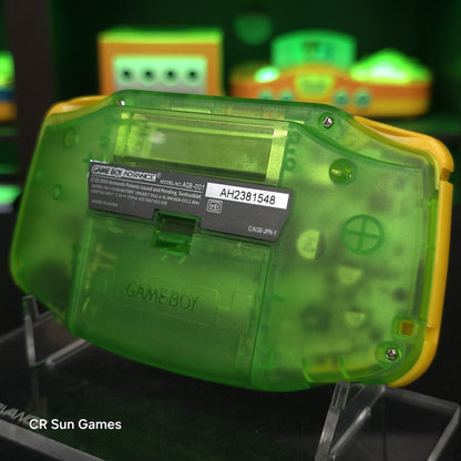 Link Zelda Clear Green Game Boy Advance GBA Console with iPS V5 Backlit LCD MOD