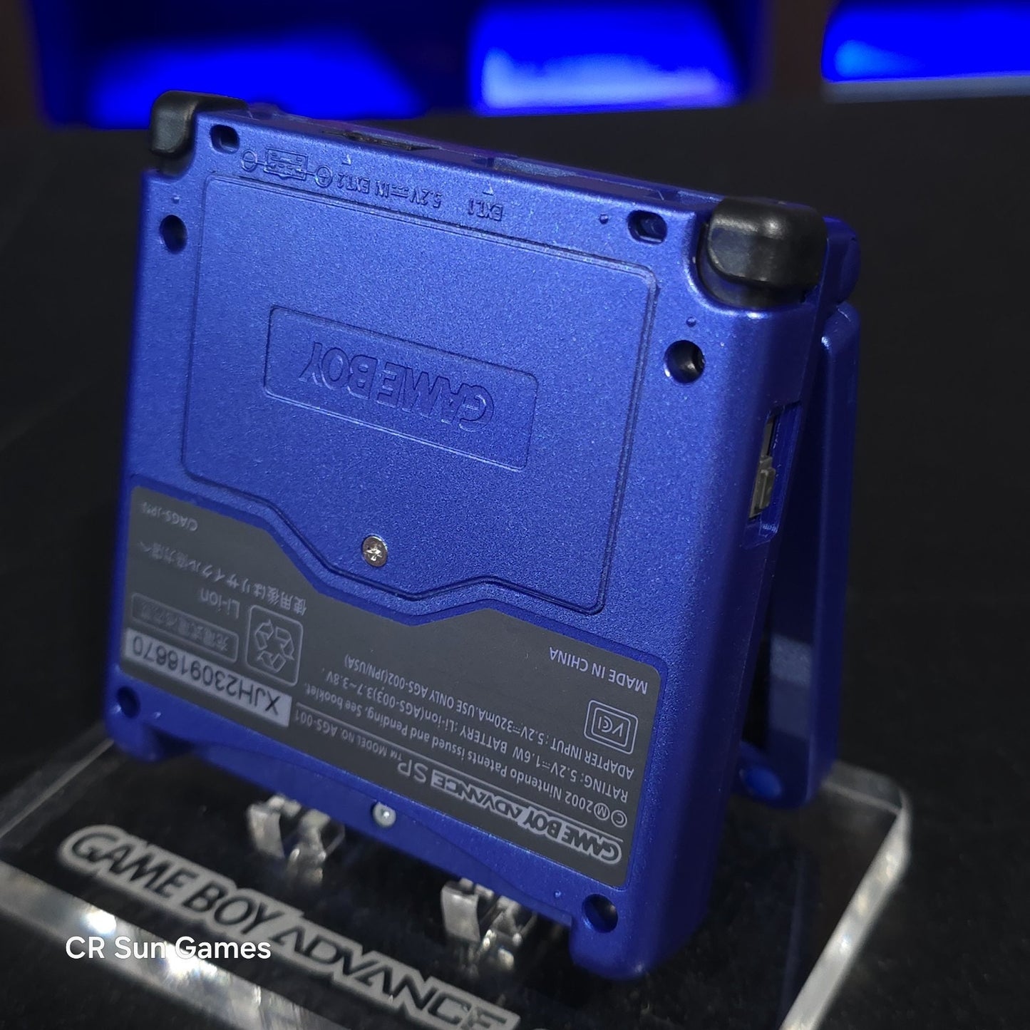 Blue Nintendo Game Boy Advance GBA SP IPS V2 And Usb-C Mod - Kyogre