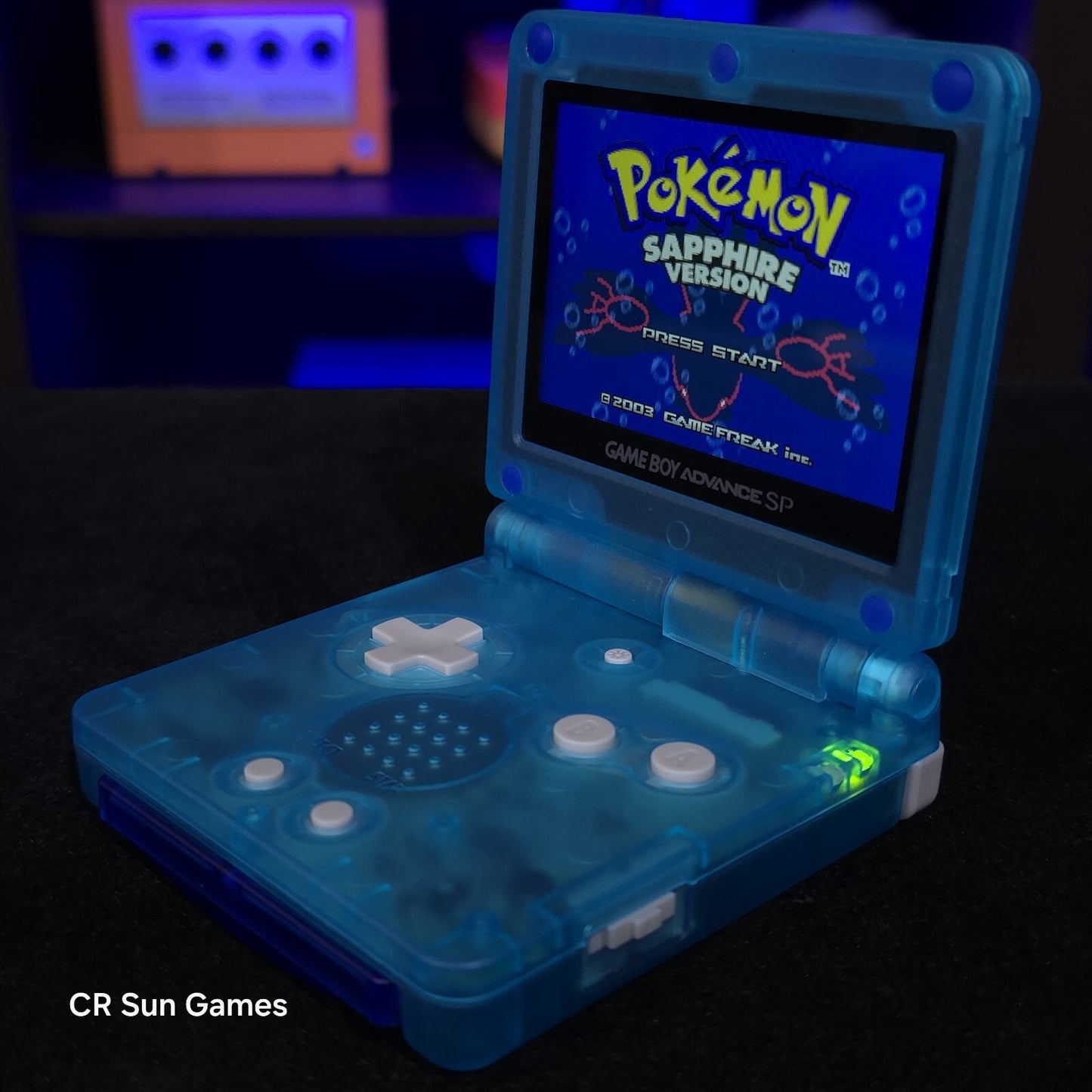 Clear Blue Nintendo Game Boy Advance GBA SP Ips V2 And Usbc Charging Port