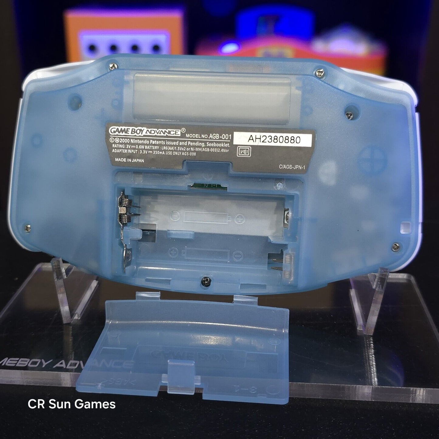 Megaman Blue Game Boy Advance GBA Console with iPS V5 Backlight Backlit LCD MOD