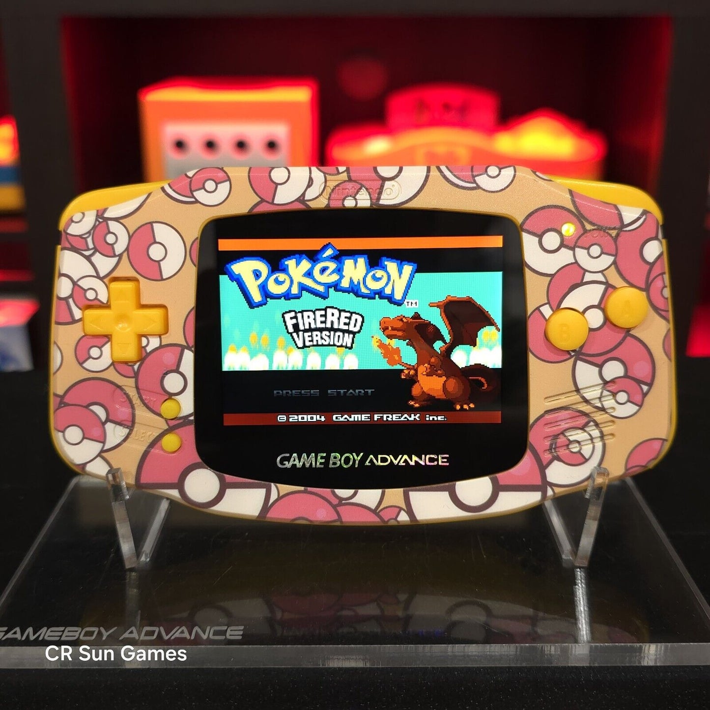 Pokemon Pokeball Game Boy Advance GBA iPS V5 Usb-C 1800 mAh Rechargeable Battery