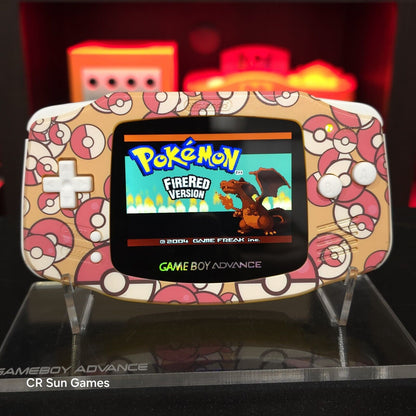 Pokemon Pokeball Game Boy Advance GBA Console iPS V5 Backlight Backlit LCD MOD