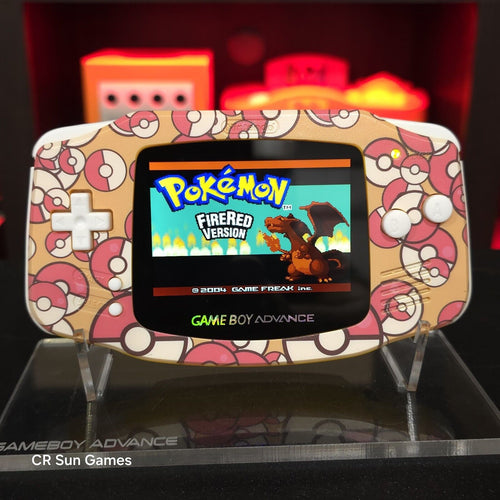 Pokemon Pokeball Game Boy Advance GBA Console iPS V5 Backlight Backlit LCD MOD