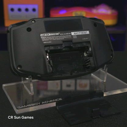 Black On Black Game Boy Advance GBA Console with iPS V5 Backlit LCD