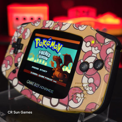 Pokemon Pokeball Game Boy Advance GBA iPS V5 Usb-C 1800 mAh Rechargeable Battery
