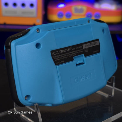 Blue Game Boy Advance GBA Console with iPS V5 Backlight Backlit LCD MOD Console