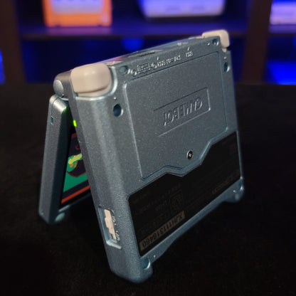 Pearl Blue Nintendo Game Boy Advance GBA SP IPS V2 And USB-C Mod