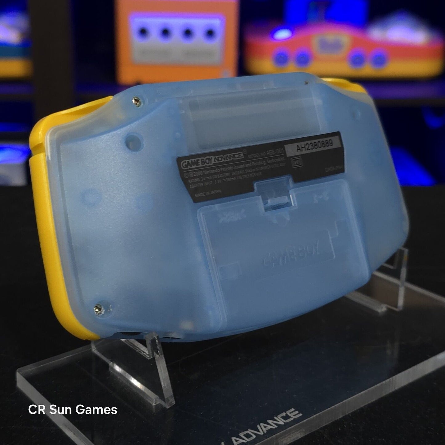 Megaman Blue Game Boy Advance GBA Console with iPS V5 Backlight Backlit LCD MOD
