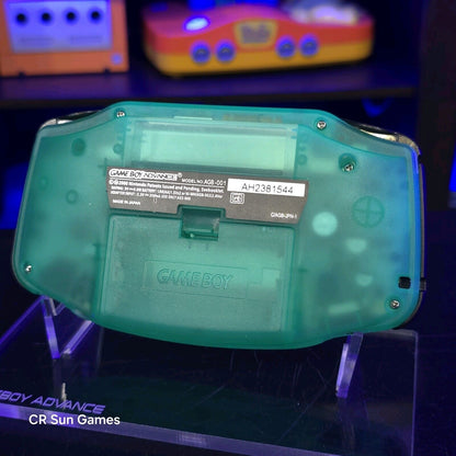Teal Glow In The Dark GameBoy Advance GBA Console with iPS Backlight LCD MOD