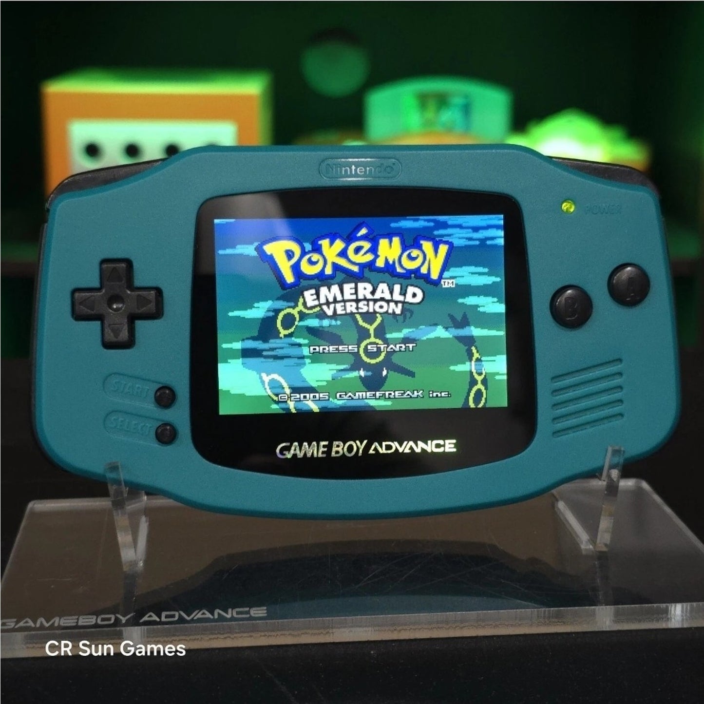 Teal Game Boy Advance GBA iPS V5 LCD USB-C 1800 mAh Rechargeable Battery