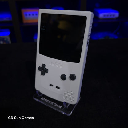 Grey Gameboy Color Console OLED Touch Screen And USB-C Rechargeable Battery