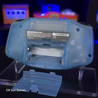 Megaman Blue Game Boy Advance GBA Console with iPS V5 Backlight Backlit LCD MOD
