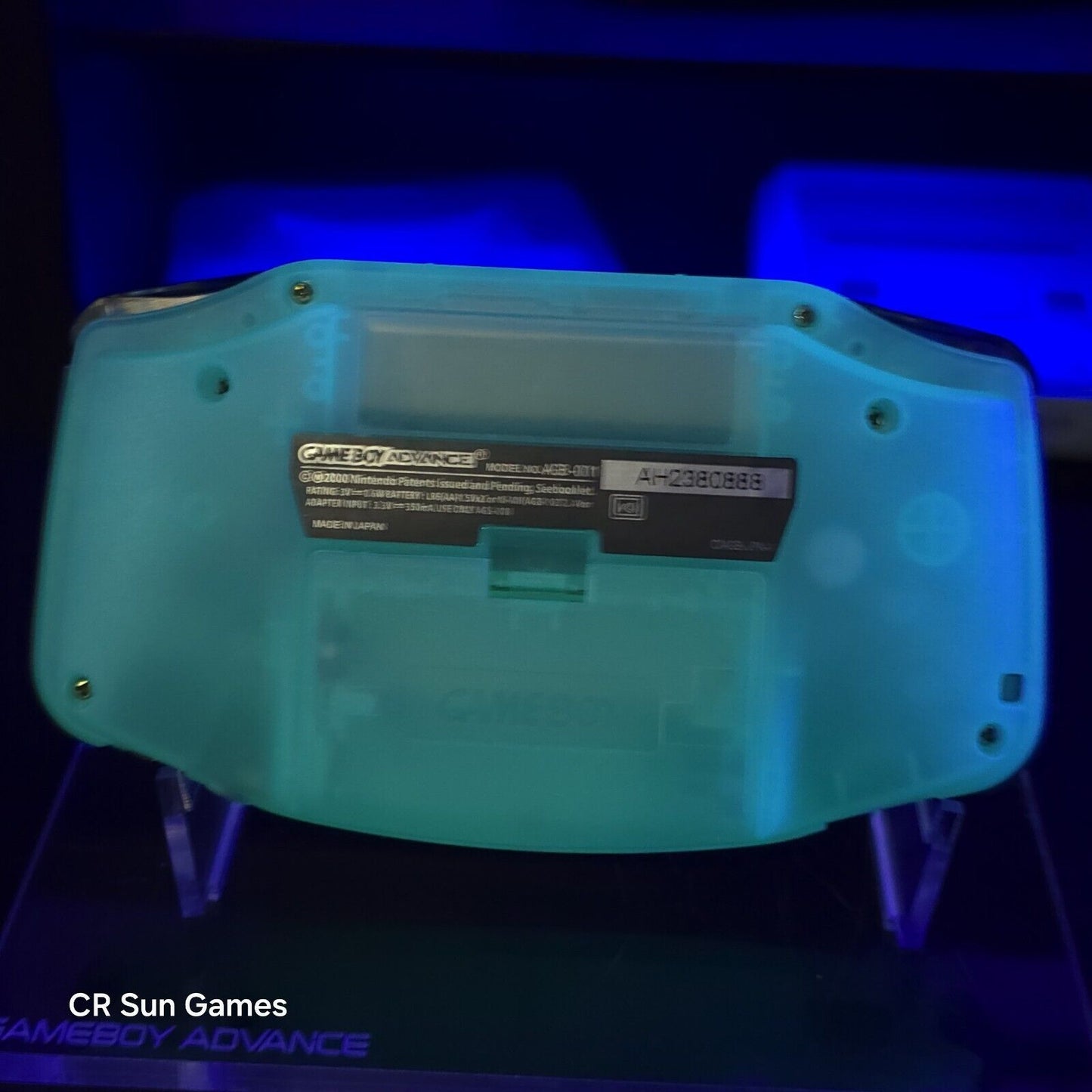 Megaman Glow Game Boy Advance GBA iPS V5 Backlit Mod & Blue LED Mod Console