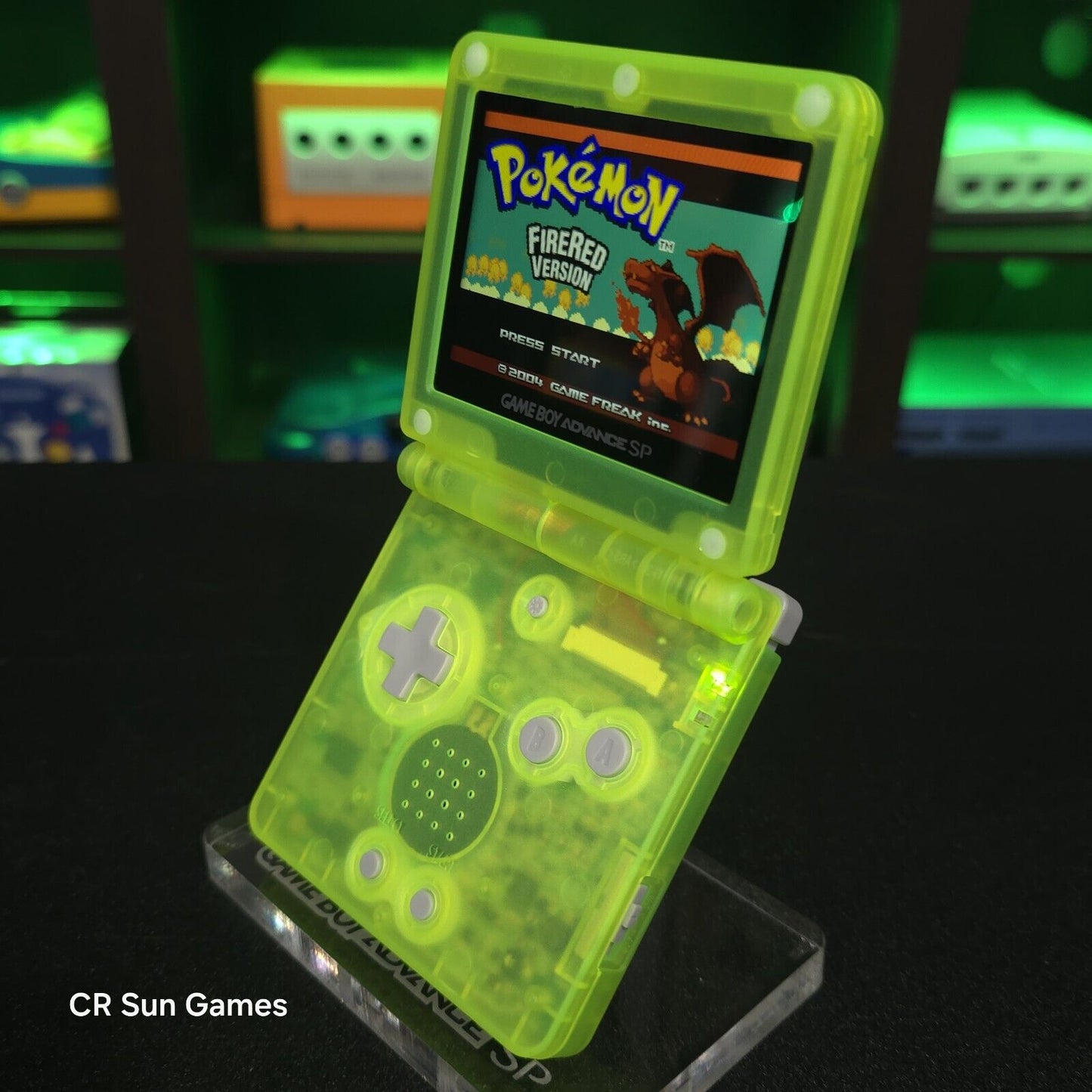 Glow In The Dark Nintendo Game Boy Advance GBA SP IPS MOD Adjustable Brightness
