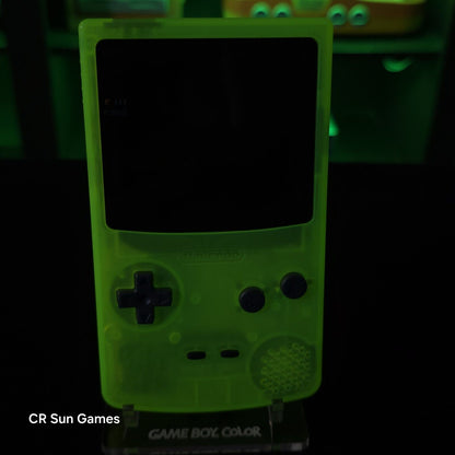 Green Glow In The Dark Gameboy Color Console OLED Touch Screen GBC Game Boy