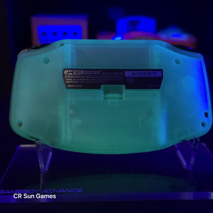 Megaman Blue Game Boy Advance GBA Console with iPS V5 Backlight Backlit LCD MOD