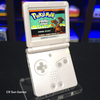 White Nintendo Game Boy Advance GBA SP IPS Screen And USB-C Mod