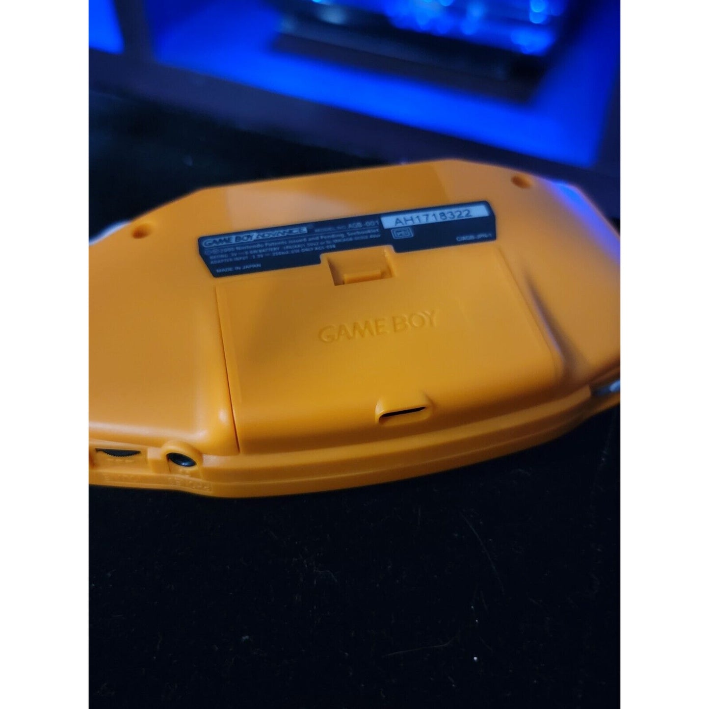 Orange Game Boy Advance GBA Console iPS Backlit LCD USB-C Rechargeable Battery