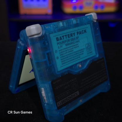 Clear Blue Nintendo Game Boy Advance GBA SP Ips V2 And Usbc Charging Port