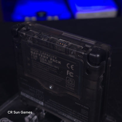 Smoke Grey And Black Nintendo Game Boy Advance GBA SP IPS Screen And USB-C Mod