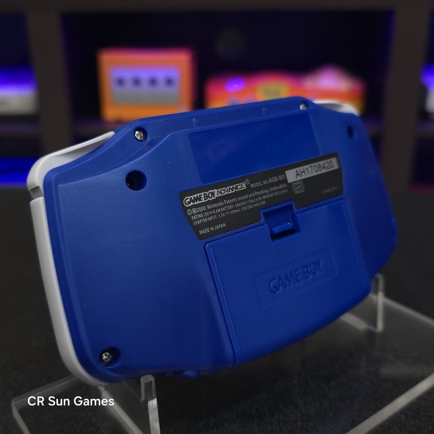 Blue Game Boy Advance GBA Console with iPS V5 Backlight Backlit LCD