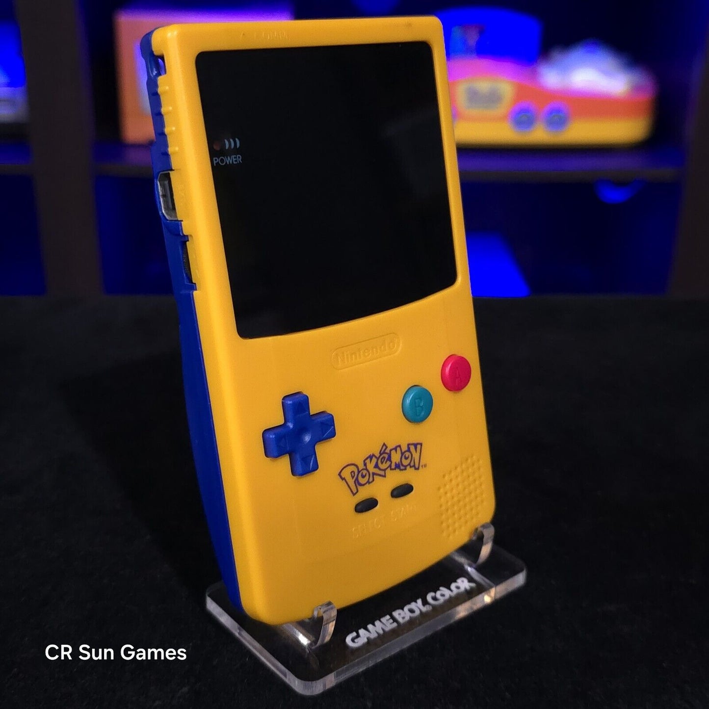 Pokemon Gameboy Color Console OLED Touch Screen USB-C Rechargeable Battery Mod