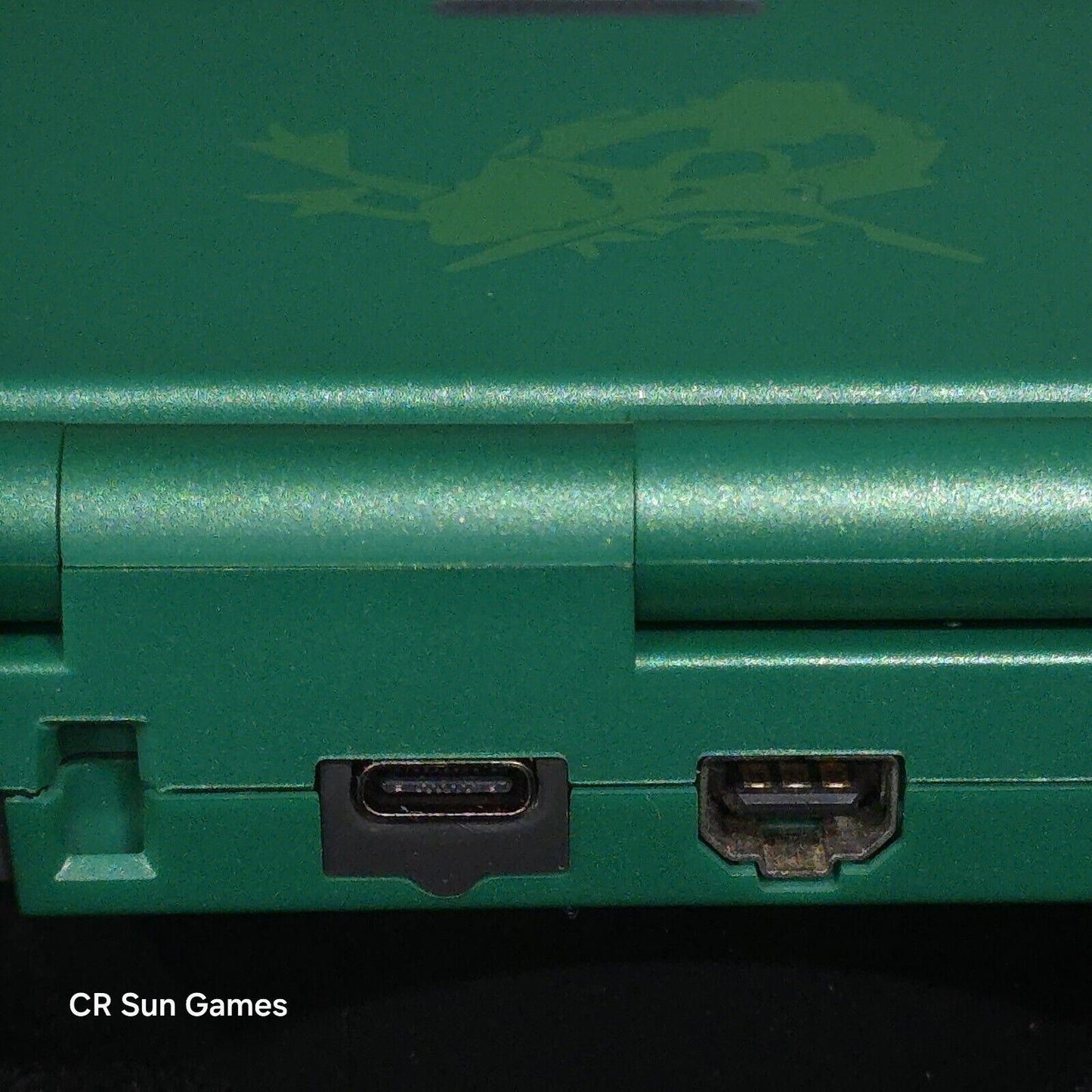 Green Nintendo Game Boy Advance GBA SP IPS V2 and Usb-C MOD - Rayquaza