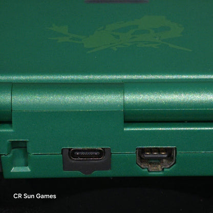 Green Nintendo Game Boy Advance GBA SP IPS V2 and Usb-C MOD - Rayquaza