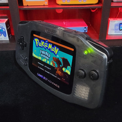 Smoke Grey Game Boy Advance GBA Console with iPS Backlight Backlit LCD MOD