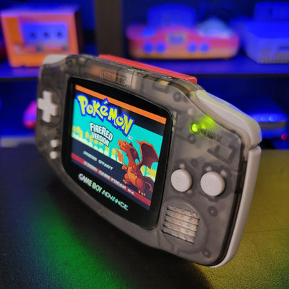 Smoke Grey Game Boy Advance GBA iPS LCD USB-C 1800 mAh Rechargeable Battery