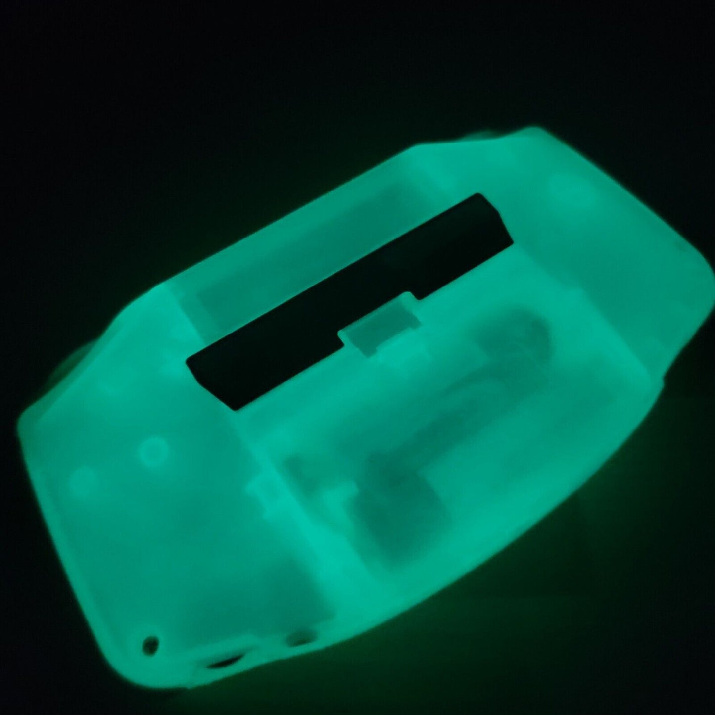 Glacial Glow In The Dark GameBoy Advance GBA Console with iPS Backlight LCD MOD
