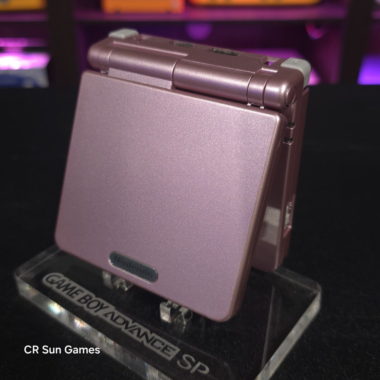 Pink Nintendo Game Boy Advance GBA SP IPS MOD Adjustable Brightness