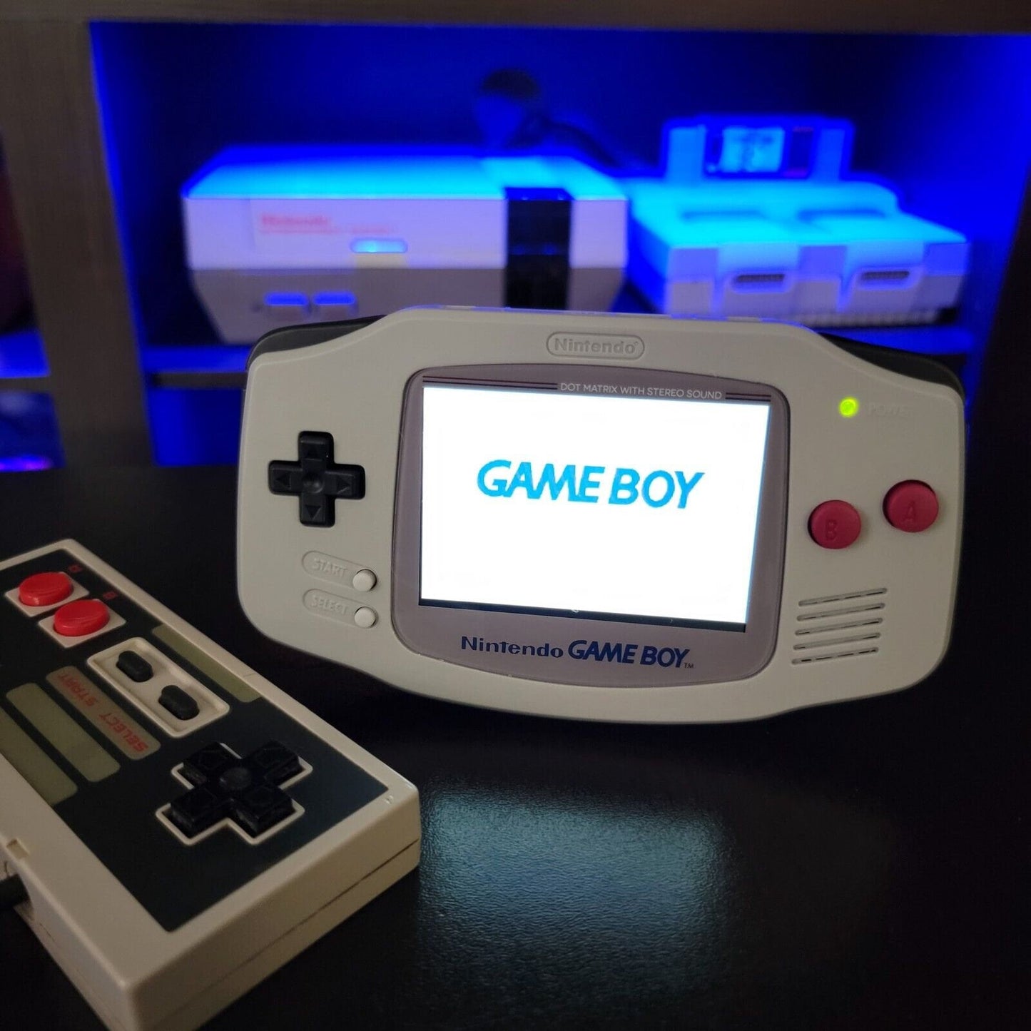 Nes Edition Game Boy Advance GBA iPS Backlit LCD Usb-C 1800 mAh Rechargeable Battery