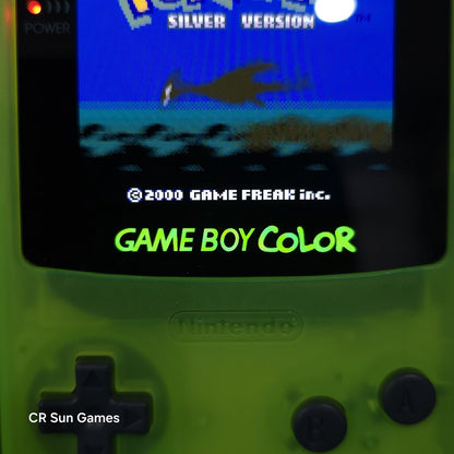 Green Glow In The Dark Gameboy Color Console OLED Touch Screen GBC Game Boy