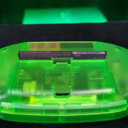 Clear Green Game Boy Advance GBA iPS LCD USB-C 1800 mAh Rechargeable Battery