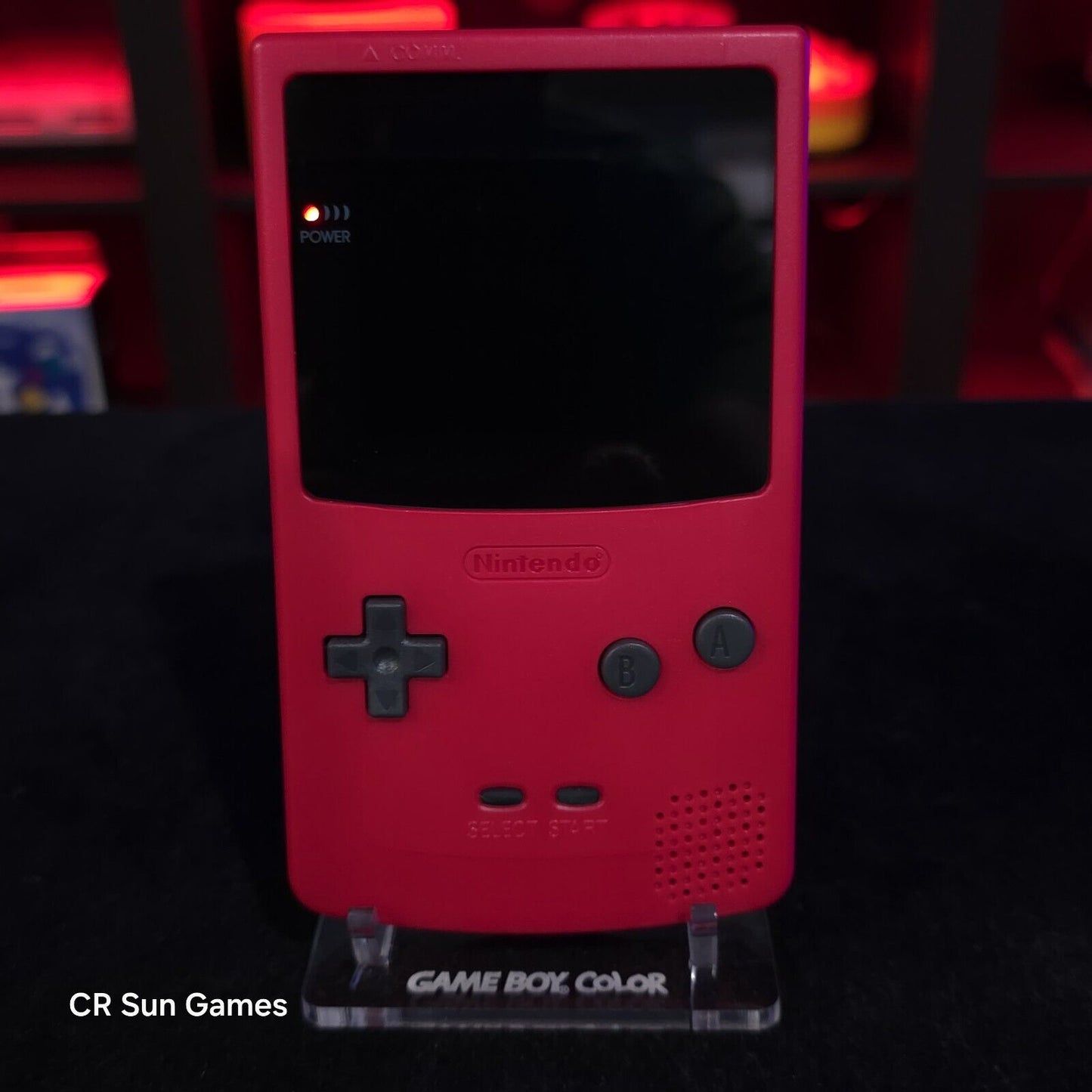 Berry Red Gameboy Color Console OLED Touch Screen GBC Game Boy